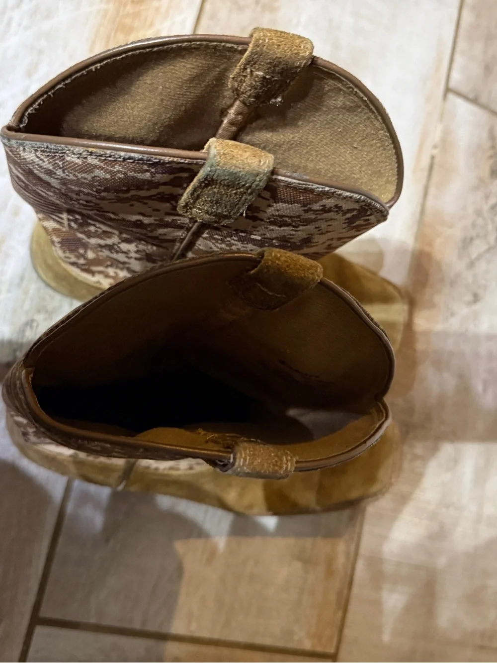 Arita Patriot Antique Camo Square Toe Pull On Cowboy Boots